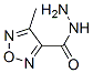 structure of CAS# 32551-34-1, 4-Methyl-1,2,5-Oxadiazole-3-Carbohydrazide;4-Methylfurazan-3-Carbohydrazide;3-Methylfurazan-4-Carboxylic Acid Hydrazide;3-Metil-4-Furazancarboidrazide [Italian]