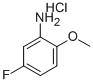 structure of CAS# 326-83-0, 5-Fluoro-2-Methoxyaniline Hydrochloride;5-Fluoro-2-Methoxyaniline, Hcl