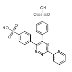 CAS 登录号：32796-55-7， 4,4'-[3-(2-吡啶基)-1,2,4-三嗪-5,6-二基]二苯磺酸