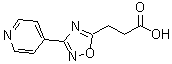 structure of CAS# 328083-96-1, 3-[3-(4-Pyridinyl)-1,2,4-Oxadiazol-5-Yl]Propanoic Acid;3-(3-(4-pyridyl)-1,2,4-oxadiazol-5-yl)propanoic acid;3-(3-(pyridin-4-yl)-1,2,4-oxadiazol-5-yl)propanoic acid;3-(3-Pyridin-4-yl-[1,2,4]oxadiazol-5-yl)-propionic acid