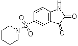 structure of CAS# 329905-79-5, 5-(1-Piperidinylsulfonyl)-1H-Indole-2,3-Dione;5-(Piperidine-1-sulfonyl)-1H-indole-2,3-dione