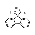 structure of CAS# 3300-17-2, 9-Methyl-9H-Fluorene-9-Carboxylic Acid;9-Methylfluorene-9-carboxylic acid;MFCD00114671