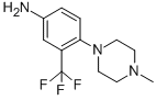 结构式 CAS# 330796-48-0, 4-(4-甲基-哌嗪-1-基)-3-三氟甲基-苯胺