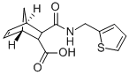 structure of CAS# 331416-18-3, (1S,4R,5S,6R)-6-(Thiophen-2-Ylmethylcarbamoyl)Bicyclo[2.2.1]Hept-2-Ene-5-Carboxylic acid;(1S,4R,5S,6R)-6-(2-Thienylmethylcarbamoyl)Bicyclo[2.2.1]Hept-2-Ene-5-Carboxylate;(1S,4R,5S,6R)-6-[Oxo-(2-Thienylmethylamino)Methyl]-5-Bicyclo[2.2.1]Hept-2-Enecarboxylate;Zinc02570301