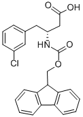 结构式 CAS# 331763-57-6, 芴甲氧羰基-(R)-3-氨基-4-(3-氯-苯基)-丁酸