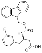 结构式 CAS# 331763-67-8, 芴甲氧羰基-D-3-氨基-4-(3-氟苯基)-丁酸