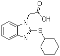 结构式 CAS# 331964-12-6, [2-(环己基硫基)-1H-苯并咪唑-1-基]乙酸
