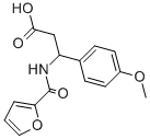 结构式 CAS# 332052-52-5, 3-[(呋喃-2-羰基)-氨基]-3-(4-甲氧基-苯基)-丙酸