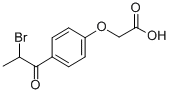 structure of CAS# 33254-93-2, 4-(2-Bromopropionyl)Phenoxyacetic Acid;2-(4-(2-Bromopropanoyl)Phenoxy)Acetic Acid;4-(2-BROMOPROPIONYL)PHENOXYACETIC ACID;PPOA LINKER