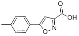 structure of CAS# 33282-21-2, 5-(4-Methylphenyl)Isoxazole-3-Carboxylic Acid;5-(4-METHYLPHENYL)ISOXAZOLE-3-CARBOXYLI&;5-(4-METHYLPHENYL)ISOXAZOLE-3-CARBOXYLIC