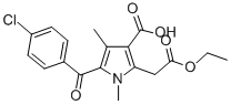 CAS#: 33369-29-8， 3-Carboxy-5-(4-Chlorobenzoyl)-1,4-Dimethyl-1H-Pyrrole-2-Acetic Acid 2-Ethyl Ester