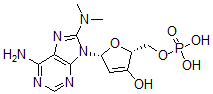 CAS#: 33376-91-9， [(2R,5R)-5-(6-Amino-8-Dimethylaminopurin-9-Yl)-3-Hydroxy-2,5-Dihydrofuran-2-Yl]Methyl Dihydrogen Phosphate