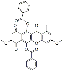 CAS#: 33390-32-8， [6-(Benzoyloxy)-3,8-Dimethoxy-1-Methyl-7,10,12-Trioxobenzo[b]Xanthen-11-Yl] Benzoate