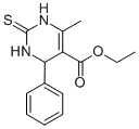 structure of CAS# 33458-26-3, Ethyl 6-Methyl-4-Phenyl-2-Thioxo-1,2,3,4-Tetrahydropyrimidine-5-Carboxylate;Ethyl (6S)-4-Methyl-6-Phenyl-2-Thioxo-3,6-Dihydro-1H-Pyrimidine-5-Carboxylate;(6S)-4-Methyl-6-Phenyl-2-Thioxo-3,6-Dihydro-1H-Pyrimidine-5-Carboxylic Acid Ethyl Ester;Zinc00151203