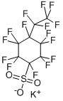 structure of CAS# 335-24-0, Decafluoro-4-(Pentafluoroethyl)Cyclohexanesulfonic Acid Potassium Salt;1,2,2,3,3,4,5,5,6,6-Decafluoro-4-(1,1,2,2,2-Pentafluoroethyl)-1-Cyclohexanesulfonic Acid;Potassium;Cyclohexanesulfonic Acid, 1,2,2,3,3,4,5,5,6,6-Decafluoro-4-(Pentafluoroethyl)-, Potassium Salt