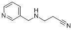 structure of CAS# 33611-48-2, 3-(3-Pyridylmethylamino)Propionitrile;3-(3-Pyridylmethylamino)Propanenitrile;3-(3-Pyridylmethylamino)Propionitrile;3-((3-Pyridylmethyl)Amino)Propiononitrile