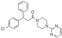 CAS#: 33656-20-1， 3-(4-Chlorophenyl)-3-Phenyl-1-(4-Pyrimidin-2-Ylpiperazin-1-Yl)Propan-1-One