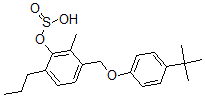 CAS#: 3376-90-7， [3-[(4-Tert-Butylphenoxy)Methyl]-2-Methyl-6-Propylphenyl] Hydrogen Sulfite