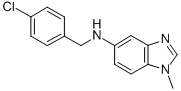 结构式 CAS# 337925-64-1, N-[(4-氯苯基)甲基]-1-甲基苯并咪唑-5-胺