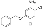 structure of CAS# 338960-25-1, 5-(Benzyloxy)-2,4-Dichloroaniline;5-BENZYLOXY-2,4-DICHLORO-PHENYLAMINE;5-(BENZYLOXY)-2,4-DICHLOROANILINE