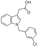 结构式 CAS# 339016-33-0, 2-[1-(3-氯苄基)-1H-吲哚-3-基]乙酸