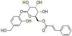 CAS#: 33993-67-8， [(2R,3S,4R,5R,6S)-3,4,5-Trihydroxy-6-[2-Hydroxy-4-(Hydroxymethyl)Phenoxy]Oxan-2-Yl]Methyl (E)-3-Phenylprop-2-Enoate