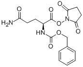 structure of CAS# 34078-85-8, Cbz-Gln-Osu;[(S)-4-Amino-1-[[(2,5-Dioxo-1-Pyrrolidinyl)Oxy]Carbonyl]-4-Oxobutyl]Carbamic Acid Benzyl Ester;NALPHA-Benzyloxycarbonyl-L-Glutamine N-Hydroxysuccinimide Ester;N-Alpha-Benzyloxycarbonyl-L-Glutamine Succinimidyl Ester