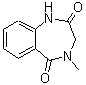 structure of CAS# 3415-35-8, 4-Methyl-3,4-Dihydro-1H-1,4-Benzodiazepine-2,5-Dione;4-methyl-1H,3H-benzo[f]1,4-diazaperhydroepine-2,5-dione;4-methyl-2,3,4,5-tetrahydro-1H-1,4-benzodiazepine-2,5-dione;4-methyl-3,4-dihydro-1H-benzo[e][1,4]diazepine-2,5-dione