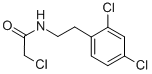 structure of CAS# 34162-22-6, 2-Chloro-N-[2-(2,4-Dichloro-Phenyl)-Ethyl]-Acetamide;2-Chloro-N-[2-(2,4-Dichlorophenyl)Ethyl]Ethanamide;Zinc03276876