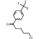 结构式 CAS# 343968-74-1, 5-氯-1-[4-(三氟甲基)苯基]-1-戊酮