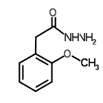 structure of CAS# 34547-26-7, 2-(2-Methoxyphenyl)Acetohydrazide;2-(2-methoxyphenyl)acetohydrazide;benzeneacetic acid, 2-methoxy-, hydrazide;MFCD01610169