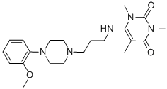 structure of CAS# 34661-85-3, 5-Methyl-Urapidil;6-[3-[4-(2-Methoxyphenyl)Piperazin-1-Yl]Propylamino]-1,3,5-Trimethyl-Pyrimidine-2,4-Dione;6-[3-[4-(2-Methoxyphenyl)-1-Piperazinyl]Propylamino]-1,3,5-Trimethylpyrimidine-2,4-Dione;6-[3-[4-(2-Methoxyphenyl)Piperazin-1-Yl]Propylamino]-1,3,5-Trimethyl-Pyrimidine-2,4-Quinone