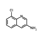 结构式 CAS# 347146-21-8, 8-氯-3-喹啉胺