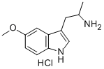 structure of CAS# 34736-04-4, 1-(5-Methoxy-1H-Indol-3-Yl)Propan-2-Amine Hydrochloride;[2-(5-Methoxy-1H-Indol-3-Yl)-1-Methyl-Ethyl]Amine Hydrochloride;Indole, 5-Methoxy-3-(2-Aminopropyl)-, Hydrochloride;1H-Indole-3-Ethanamine, 5-Methoxy-Alpha-Methyl-, Monohydrochloride, (+-)-