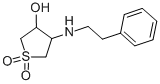 structure of CAS# 347364-75-4, 1,1-Dioxo-4-phenethylamino-tetrahydro-thiophen-3-ol;[(3R,4R)-4-Hydroxy-1,1-Dioxo-Thiolan-3-Yl]-(2-Phenylethyl)Ammonium;[(3R,4R)-4-Hydroxy-1,1-Dioxo-3-Thiolanyl]-(2-Phenylethyl)Ammonium;[(3R,4R)-4-Hydroxy-1,1-Diketo-Thiolan-3-Yl]-(2-Phenylethyl)Ammonium
