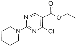 结构式 CAS# 34750-24-8, 4-氯-2-(哌啶-1-基)嘧啶-5-羧酸乙酯