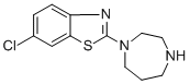 structure of CAS# 348134-09-8, 6-Chloro-2-(1,4-Diazepan-1-Yl)-1,3-Benzothiazole;6-Chloro-2-(1,4-Diazepan-1-Yl)-1,3-Benzothiazole, 95+%;6-CHLORO-2-(1,4-DIAZEPAN-1-YL)-1,3-BENZOTHIAZOLE