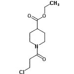 结构式 CAS# 349404-53-1, 乙基1-(3-氯丙酰基)-4-哌啶羧酸酯