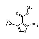 structure of CAS# 349662-85-7, Methyl 2-Amino-4-Cyclopropyl-3-Thiophenecarboxylate