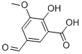 CAS 登录号：3507-08-2， 5-甲酰基-2-羟基-3-甲氧基苯甲酸