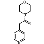 structure of CAS# 35081-79-9, 1-(4-Morpholinyl)-2-(4-Pyridinyl)Ethanethione;1-morpholin-4-yl-2-(4-pyridyl)ethane-1-thione;4-(4-PYRIDINETHIOACETYL)MORPHOLINE;4-Pyridylthioacetmorpholide