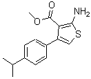 structure of CAS# 350990-20-4, Methyl 2-Amino-4-(4-Isopropylphenyl)-3-Thiophenecarboxylate;2-Amino-4<wbr>-(4-cyclo<wbr>hexyl-phe<wbr>nyl)-5-me<wbr>thyl-thio<wbr>phene-3-c<wbr>arboxylic<wbr> acid met<wbr>hyl ester;2-AMINO-4<wbr>-(4-ETHOX<wbr>YPHENYL)T<wbr>HIOPHENE-<wbr>3-CARBOXY<wbr>LICACID M<wbr>ETHYL EST<wbr>ER;2-Amino-4-(4-isopropylphenyl)thiophene-3-