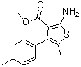 structure of CAS# 350997-34-1, Methyl 2-Amino-5-Methyl-4-(4-Methylphenyl)-3-Thiophenecarboxylate;2-Amino-5-methyl-4-p-tolylthiophene-3-carboxylic;2-Amino-5<wbr>-methyl-4<wbr>-p-tolylt<wbr>hiophene-<wbr>3-carboxy<wbr>licacid m<wbr>ethyl est<wbr>er;acid methyl ester