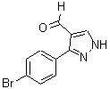 structure of CAS# 350997-68-1, 3-(4-Bromo-Phenyl)-1H-Pyrazole-4-Carbaldehyde;3-(4-BROMOPHENYL)-1H-PYRAZOLE-4-CARBOXALDEHYDE;3-(4-BROMO-PHENYL)-1H-PYRAZOLE-4-CARBALDEHYDE;VITAS-BB TBB002490