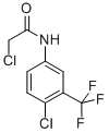 structure of CAS# 351-33-7, 2-Chloro-N-(4-Chloro-3-(Trifluoromethyl)Phenyl)Acetamide;2-CHLORO-N-(4-CHLORO-3-(TRIFLUOROMETHYL)PHENYL)ACETAMIDE