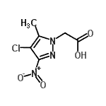 结构式 CAS# 351996-53-7, (4-氯-5-甲基-3-硝基-1H-吡唑-1-基)乙酸