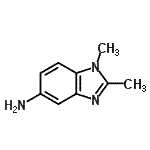 structure of CAS# 3527-19-3, 1,2-Dimethyl-1H-Benzimidazol-5-Amine;1,2-Dimethyl-1 H -benzoimidazol-5-ylamine dihydrochloride;1,2-Dimethyl-1H-1,3-benzodiazol-5-amine;1,2-dimethyl-1H-benzo[d]imidazol-5-amine