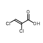 structure of CAS# 3533-68-4, (2Z)-2,3-Dichloroacrylic Acid;(2Z)-2,3-Dichloro-2-propenoic acid #;2-Propenoic acid, 2,3-dichloro-;Acrylic acid, 2,3-dichloro-