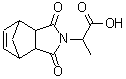structure of CAS# 353746-54-0, 2-(3,5-Dioxo-4-Azatricyclo[5.2.1.0<Sup>2,6</Sup>]Dec-8-En-4-Yl)Propanoic Acid;2-(1,3-di<wbr>oxo-1,3,3<wbr>a,4,7,7a-<wbr>hexahydro<wbr>-2H-4,7-m<wbr>ethanoiso<wbr>indol-2-y<wbr>l)propano<wbr>ic acid;2-(3,5-Dioxo-4-aza-tricyclo[5.2.1.0*2,6*]dec-8-en-;2-(3,5-Di<wbr>oxo-4-aza<wbr>-tricyclo<wbr>[5.2.1.0*<wbr>2,6*]dec-<wbr>8-en-4-yl<wbr>)-propion<wbr>ic acid
