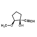 CAS 登录号：35505-63-6， (1S,2S)-1-乙炔基-2-甲氧基环戊烯并n醇